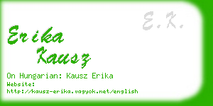 erika kausz business card